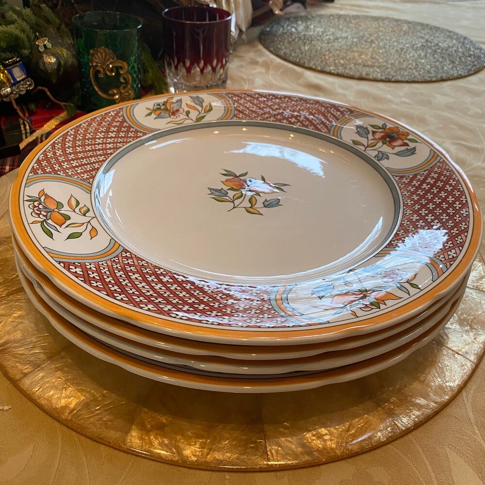 Set of 4 Villeroy & Boch Normandie 12.5" Chop Plate / Service Plate / Charger